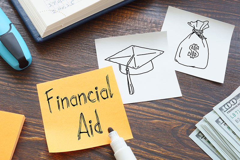 Financial aid sticky notes