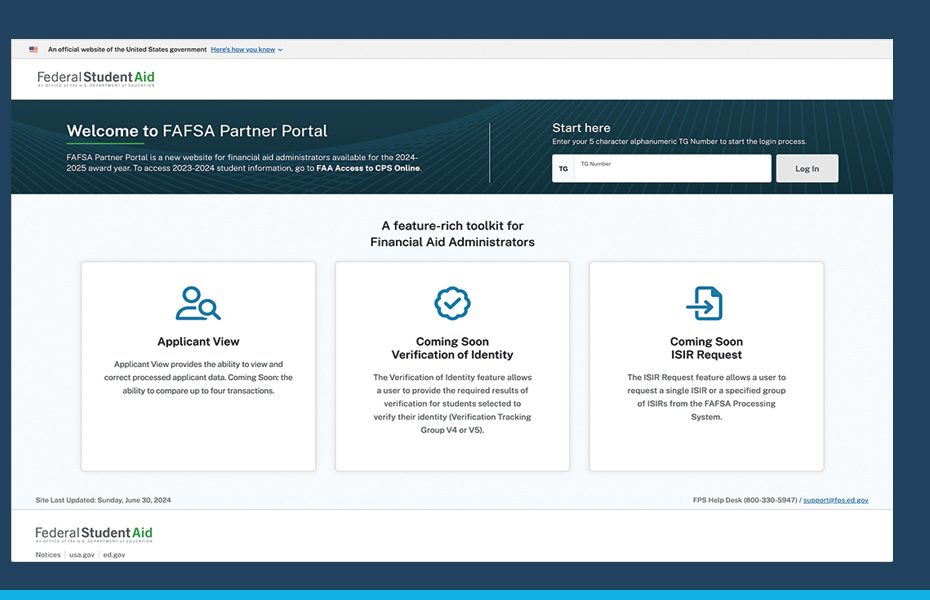FAFSA Partner Portal | College Aid Services