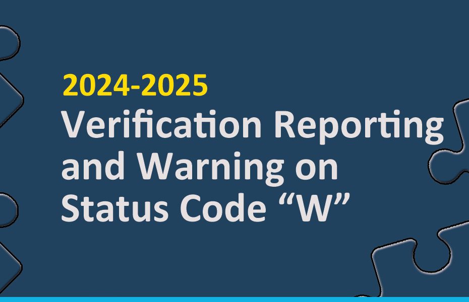 Verification Reporting and Warning on Status Code "W'