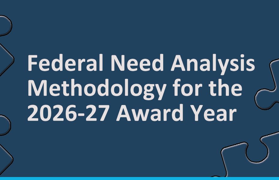 Federal Need Analysis Methodology for the 2026-27 Award Year