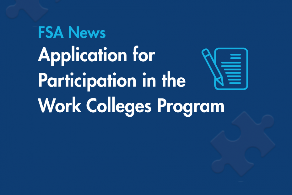 Application for Participation in the Work Colleges Program